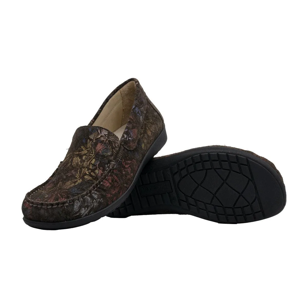 Helvesko Amina Moccasins Suede Leather Brown Colour For Women